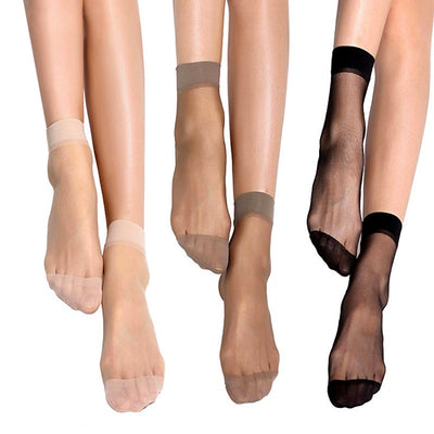 Women's Transparent Silk Socks 10 Pairs - Pebble Canyon