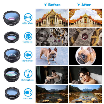 10-in-1 Cell Phone Camera Lens - Pebble Canyon